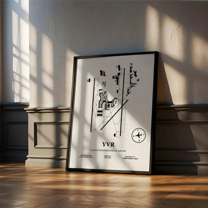 YVR, Vancouver International Airport – Airport Design Map, Aviation Poster